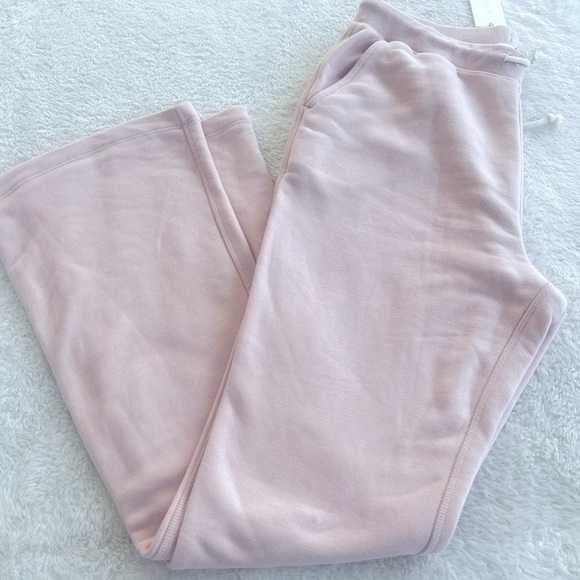 Z Supply Shane Pink Flare Sweatpants M Cozy Lounge Pants French Terry NEW - Picture 3 of 16